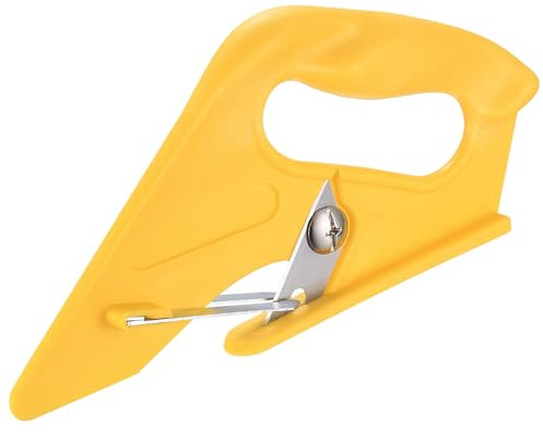 Universal Heavy-Duty Carpet Cutter with Sprung Arms and Plastic-Moulded Handle for Cutting Fabrics and Vinyl - Quick-Change Blade Tool