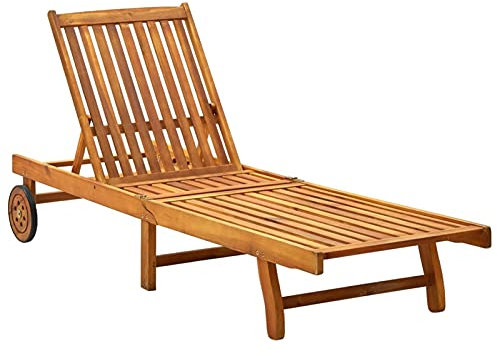 Xichuzi Sonnenliege Akazie Massivholz, Gartenliege, Liegestuhl, Sonnenstuhl, Sonneninsel Outdoor, Liegen, Gartenmöbel, Bäderliege, Relaxliege - 311871