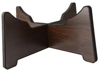 Warmhm Höhenverstellbarer Handpan Ständer Stabile Bodenhalterung für Steel Tongue Drum Braun Leicht Montierbar und Abnehmbar