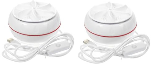Tofficu 2 Pezzi mini lavatrice piccola lavatrice macchina da viaggio piccolo minuscolo portatile mini lavatrici Lavandini rondelle e lavatrici AbS bianca