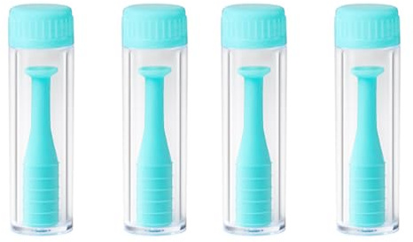 UIDHONGMINOP 4 Pcs Silicone Contact Lens Inserter Contact Lenes Suction Holder Contact Lens Remover Tool with Storage Case for Family Travel
