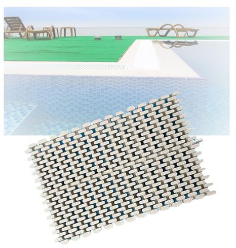 HBALDTEDC Schwimmbadabfluss Überlaufgitter Dachrinne, Kunststoff-Ablauf- und Überlaufgitter for Schwimmbecken, weiß, mehrere Breiten, 18–30 cm x 100 cm(18x100CM/1pieces)