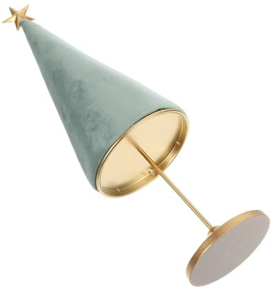 Healvian Soporte De Terciopelo Para Collares y Pendientes Forma De Árbol De Navidad Organizador De Joyas Navideñas Para Escritorios Festivos Expositor De Adornos