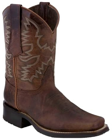 Bottes de cowboy en cuir pour homme - Vintage - Bottes western - Bottes de moto - Bottes d'équitation - Bottines de cowboy - Bottines courtes pour femme - Bottes à enfiler - Bottes gothiques - Bottes