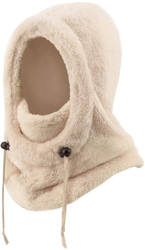 DRESHOW Vintertermisk Fleece Balaklava Mössa Kvinnor Män Multifunktionell Vindtät Skidmask Ansiktsmask Halsvärmare Kalla Vädermössa med Justerbar Dragsko