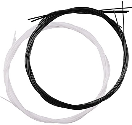 Generic Jeu de Cordes en Nylon pour ukulélé, Son Clair et Brillant pour Ukulélés Soprano/concert/ténor, Paquet de 2 Cordes Noires et Blanches