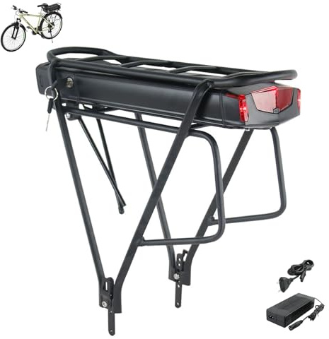 36V 13Ah Batterie Velo Electrique pour Porte-Bagages arrière avec BMS 20A, Batterie 36V Lithium ION pour vélo électrique pour Roue de Conversion Bafang 250W-550W et Autres Moteurs