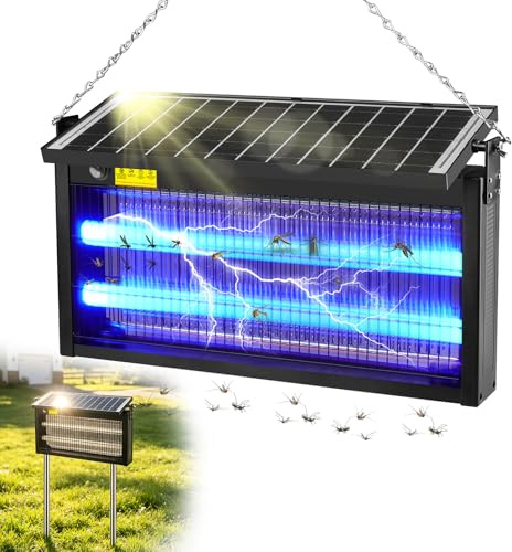 Lampe Anti Moustique Électrique - Tue Mouche Electrique Double Grille Format 15W 4500V UV Lampe Anti-Moustique, Étanche IP65 Tueur d'Insectes Electrique Intérieur Et Extérieur Maison, Cuisine, Bureau