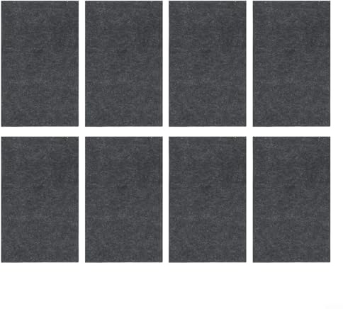 Alfombrillas de fieltro para macetas autocortadas, riego automático, fieltro para el cuidado de plantas en interiores y exteriores, acción capilar, tapete de jardín, ecológico, negro, paquete de 8 (8