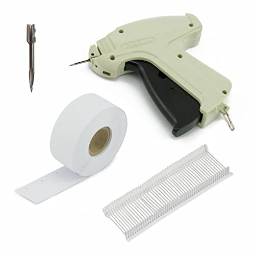 Pokornys - Etikettierpistole Arrow 9S Standard - im Set mit 1 Ersatznadeln & 1.000 Heftfäden Standard 40mm & 1.000 Kartonetiketten 30x45mm I Etikettiergerät zur Befestigung von Etiketten an Textilien