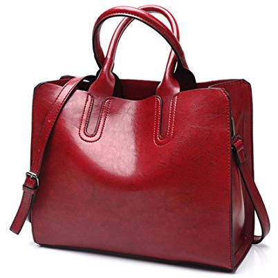 DEERWORD Damen Umhängetasche Taschen Frauen Elegant Tasche Italien Vintage PU-Leder 5502 1-teilig set