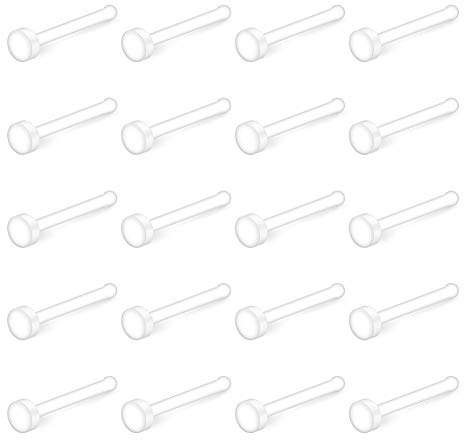Rajnard 22G Nasenpiercing retainers nasenstecker Bioflex Flexibler Kunststoff nase nostril-piercing stecker Top Flat 3mm 20PCS