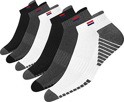 NAVYSPORT Chaussettes de Sport Basses Homme 39-42 Coton Coussin Coussin - Lot de 6 Paires Chaussettes Courtes Femme (EU 39 42, Multicolore)