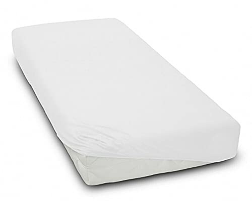 Pack of 2 Stretchy Soft Cotton Jersey Kids Bedding 160×80 cm Nursery Fitted Sheets for Baby/Toddler Junior Cot Bed/Crib (White)