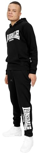 Lonsdale London Cloudy Uomo Tuta nero L 80% cotone, 20% poliestere