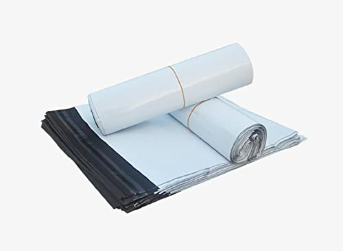 LÖWENBISS 100Stk Versandbeutel, Versandtüten, Versandtaschen, Verpackungstüten aus Plastik selbstklebend, Weiß, blickdicht, Warensendung für Kleidung und Textilien, Kein Geruch (42X54cm)