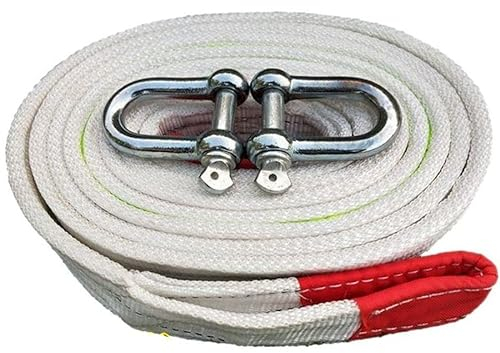 ZZDZW Abschleppseil Auto,Abschleppseil 5t/10t/15t/20t/25t Bruchfestigkeit,PKW Notfall-Abschleppgurt,Abschleppband 4m-10m， Mit D-Ring-Haken，für Wohnmobil, Rennwagen,Pkw,LKW, Offroad (Size : 7m(25T))