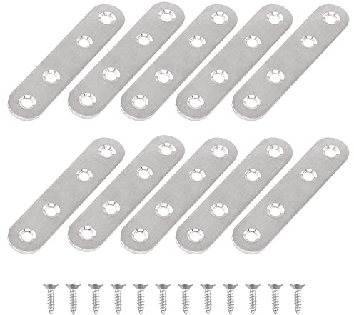 15 Pezzi Staffa Angolare Piatte Staffa Piatta Piastra Staffa Dritta Staffa di Fissaggio Dritta 16 * 76mm Connettore Piatto Utilizzata per la Riparazione di Mobili