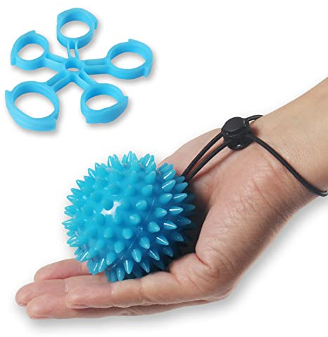 QeeHeng Handgriff-Übungsball 5LB Hellblau Squeeze Stress Therapie Erwachsene Arthritis & Finger Stärkungsmittel für ältere Menschen, Büroangestellte, Erwachsene und Kinder