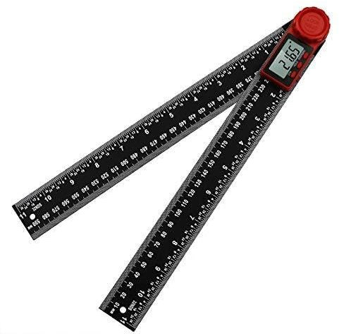 JMorCO Règle d'angle numérique Robuste à 360 ° 200 mm / 300 mm Inclinomètre de rapporteur numérique Outil de Mesure de Niveau de goniomètre (Color : 0 300mm)