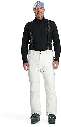Spyder Herren Dare Isolierte Skihose, weiß, S