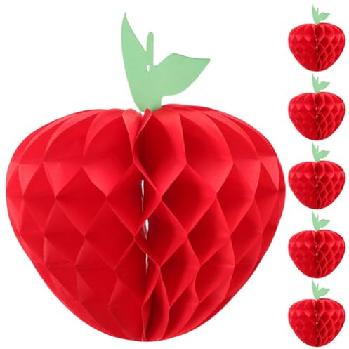 TOYANDONA 6stücke Teiliges Apfel-honigwaben-dekoration Fruchtige Partyaccessoires Für Geburtstagsfeiern Und Schulanfang Farbenfrohe Hängende Deko Für Innen Und Außenevents Langlebig Und