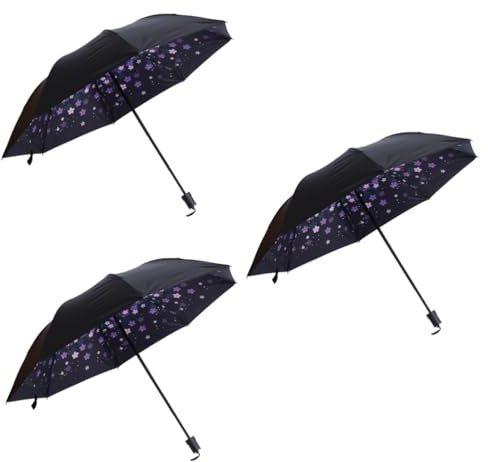PACKOVE 3pcs Parasol Sun Umbrella Outdoor Bowl Santa Outfits for Women Concrete Molds for Walkways Thumb Planter Folding Umbrella Jelly Wallet Vinyl Buddha Keychain Travel Plastic Anti-uv