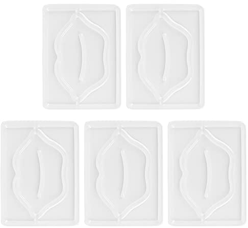 5 Pezzi Fai Te Maschera per Labbra Stampo Patch Stampi Ad Alta Trasparenza Trasparente Stampo per Maschera Facciale Macchina per la Creazione di Toppe per Labbra, Balsami