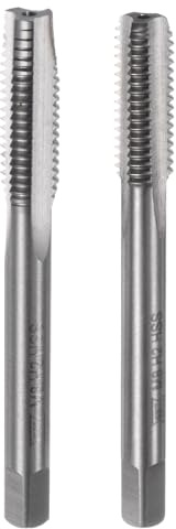 QUARKZMAN Set Maschi Mano Metrici 2pz, Maschi Vite Filettatura Conica/Tappo M8 x 1,25, Kit Utensili per Maschiatura Mano Acciaio Rapido