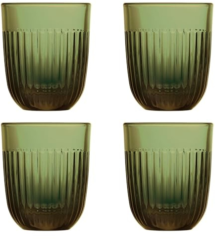 La Rochère-Coffret de 4 verres à eau vert olive-OUESSANT-Origine France Garantie