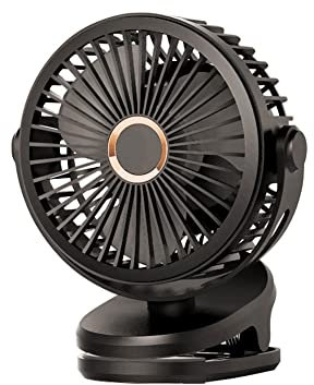Portable Clip On Fan 10000, 7 Inch Rechargeable Battery Operated Fan with 32-64h Runtime, 4 Speeds Quiet USB Personal Fan for Indoor Outdoor Office