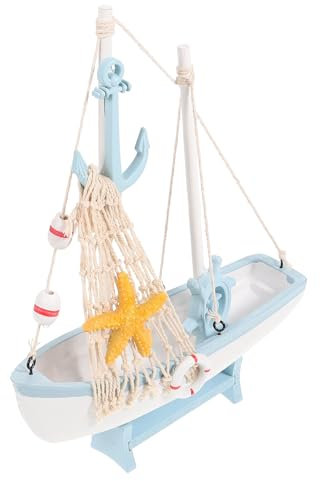 STOBAZA Mediterranes Segelschiff Tischdekoration Für Home Office Und Hochzeiten Stabiler Basis Design