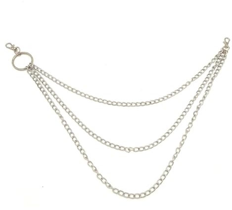 VALICLUD Hosenkette Für Jeans Und Hosen Punk Metall Taschenkette Schichten Kette Für Damen Herren Modisch Und Cool