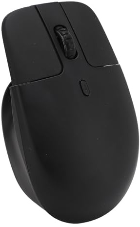 PUSOKEI Hängende Kabellose Maus, 2,4G Kabellose Optische Computermaus mit USB Empfänger, 800/1200/1600 DPI Einstellbar, Wiederaufladbar, Ergonomische Maus für PC, Laptop, Tablet – Schwarz