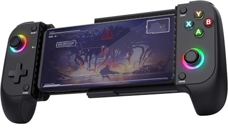 Trust GXT 735 Mylox Controller per Telefono Bluetooth, Controller Iphone/Android / PS5 / Xbox con 12h di Autonomia, Doppia Vibrazione, RGB a LED, Gamepad Wireless per Accessori Smartphone, Nero