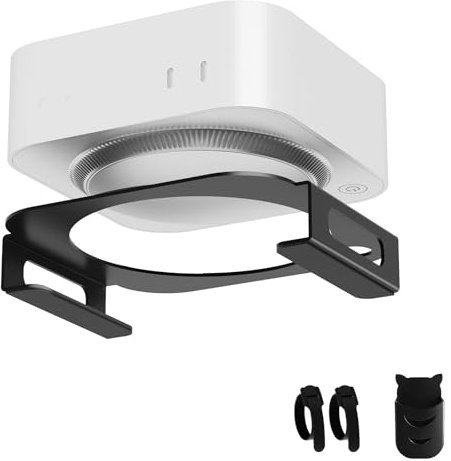 Supporto in metallo compatibile con 2024 Mac mini M4 e M4 Pro per Mac mini M4 Dock Stand da tavolo con slot per pulsante di rete, supporto per desktop con portapenne, ventilazione