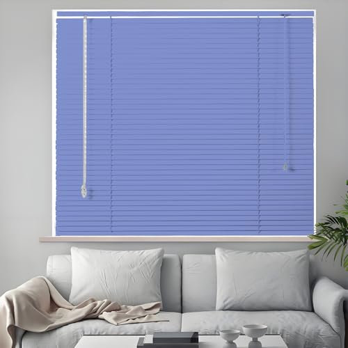 Jalousie Alu, 30 50 55 70 75 80 100 120 145 160cm Lamelle Horizontal Fenster Jalousien, Verdunkelungsrollos für Windows, 25mm Lamellen, Gefiltertes Licht, Lichtschutz, Sonnenschutz(Lila)