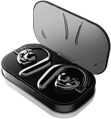 PUTHLLA Telefoni per auricolari senza fili, auricolari Bluetooth 5.0 con basso aggiuntivo, microfono integrato, controllo touch, custodia di ricarica USB, auricolari di batteria 24 ore / 24