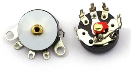 1 x RV12MM B10K 10K B103 Lautstärke-Potentiometer, Flachfuß, gebogener Fuß mit Schalter (Bent Foot 10K)