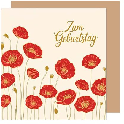 Edition Seidel Premium quadratische Geburtstagskarte mit Umschlag. Glückwunschkarte Geburtstag Karte Mann Frau Freund Freundin (GQ508 SW025)