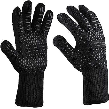 EXHUMKY 2 pièces de Cuisine Résistants Chaleur pour Bbq Prévention Du Feu Isolation Thermique Noir