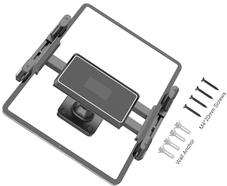 Qcbuegof Montage mural pour 4 appareils de 7 à 15 pouces Support ABS haute performance avec matériel d'installation complet Support de téléphone mural avec vis