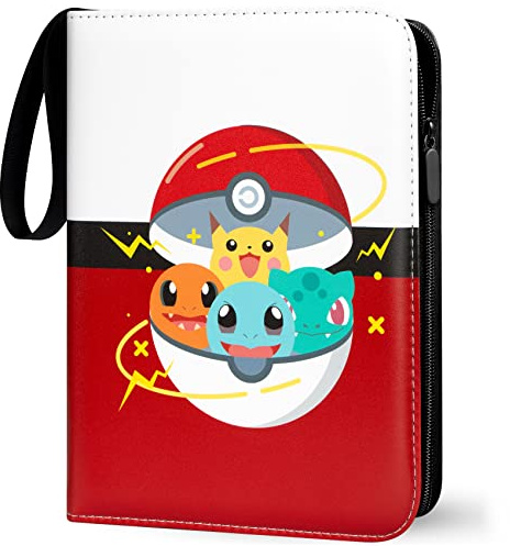 Card Binder for Kids,Trading Card Binder 4 Pocket 50 Pages 400 Cards Capacity,Portable Waterproof PU Card Binder Folder,Collectible Card Album This is the perfect for boys and girls (R400)