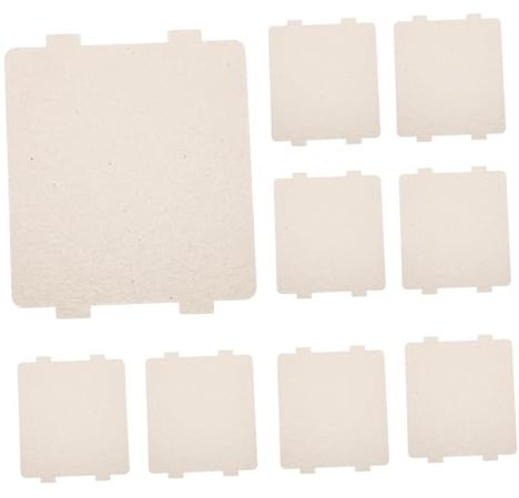 VERDANVERSE 10 piezas Placas de Mica para Microondas Aislamiento Térmico y Protección contra Aceite Accesorios de Horno Resistentes al Calor Hojas de Mica para Reparación y Mantenimiento