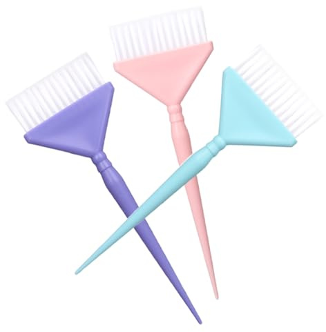 Kit de Coloration Capillaire 3 Pièces, Brosse à Teinture Cheveux Pp | Poils Nylon Souples, Usage Maison et Salon, Format Compact, Rangement Facile