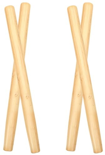 IWOWHERO Set 4 Manici in Legno di Acacia da 50 CM per Utensili da Giardino Sostituzione Manici per Falci Zappe e Pale Accessori da Giardino Ergonomici e Resistenti per Uso Quotidiano