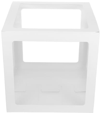 LABRIMP 1 Stück Transparente Ballonbox aus Robustem Papier und Pvc Ballon Aufbewahrungsbox für Weihnachten Hochzeit und Geburtstags Partydekoration
