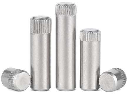 Gerändelter Zylindrischer Stift, Schaftscharnier, Spielzeug-Verbindungsriegel, 304 Edelstahl(M2.0 (50pcs),14mm)