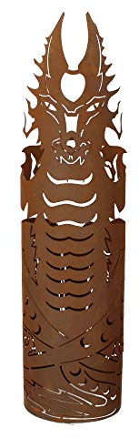 ferrum Dragon de Feu 123 cm Taille II patine bois panier Brasero Stelle Dragon Feu de Camp