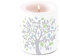 Bougie de Table Communion Confirmation Arbre argenté 90 mm
